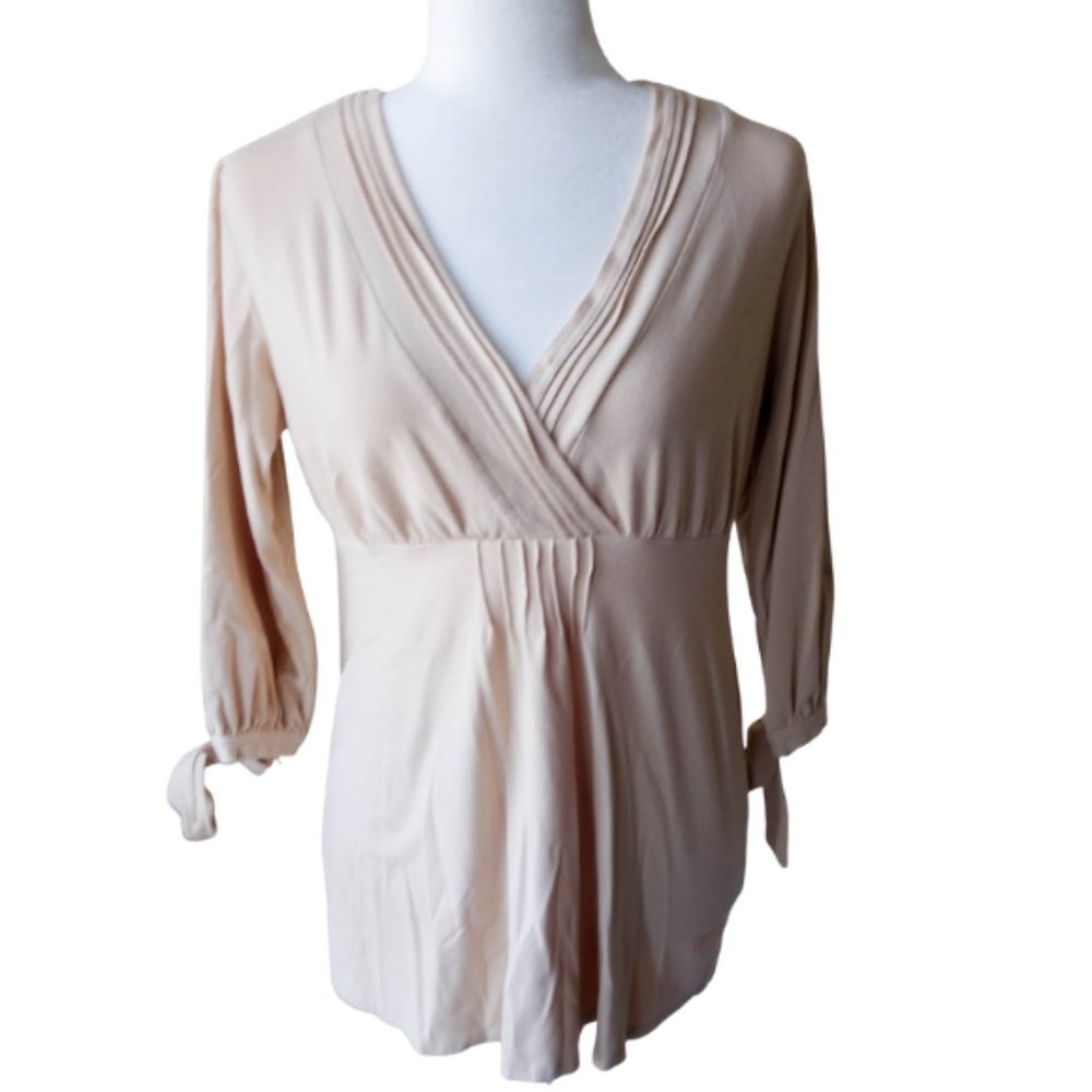 Travel Smith Blouse Tan Size Medium